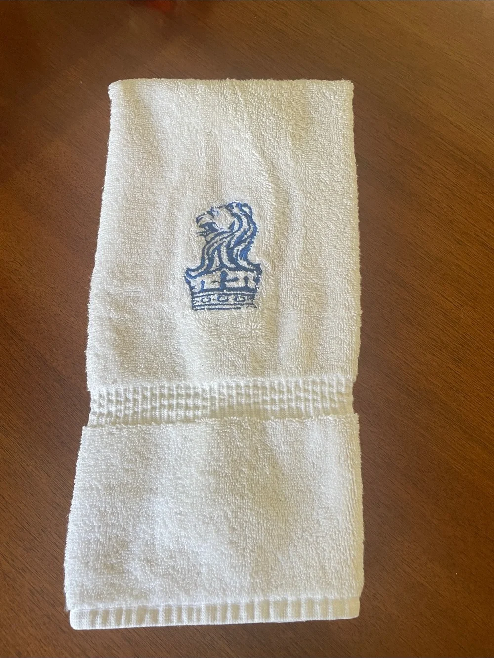 Ritz Carleton white hand towel.